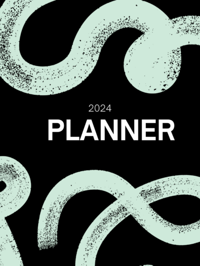 Mint Black Planner